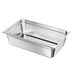 VEVOR 1 Pack Stainless Steam Hotel Pan, Full Size Table Steam Pan