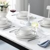 Plates and Bowls Set12 Pieces Dinnerware Set  Kitchen Dinner